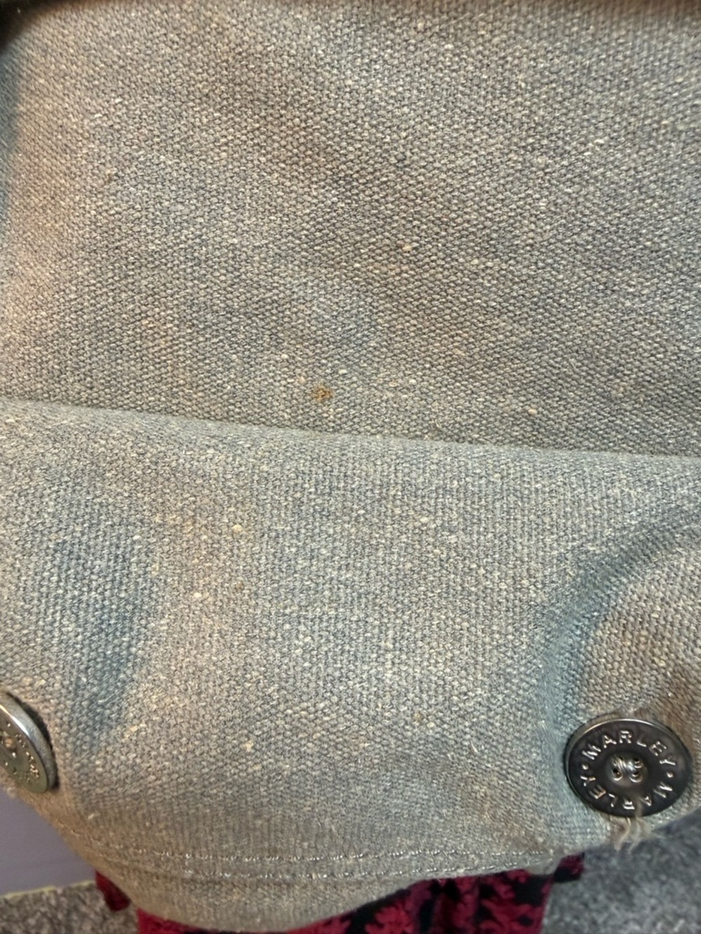 House of Marley lively up gray hemp Roll-Top Backpack with Tan Straps - Picture 15 of 16